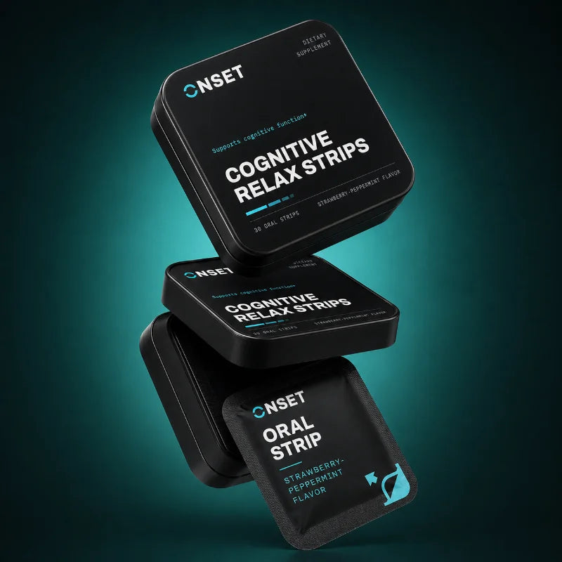 Onset COGNITIVE RELAX Strips — product render 4